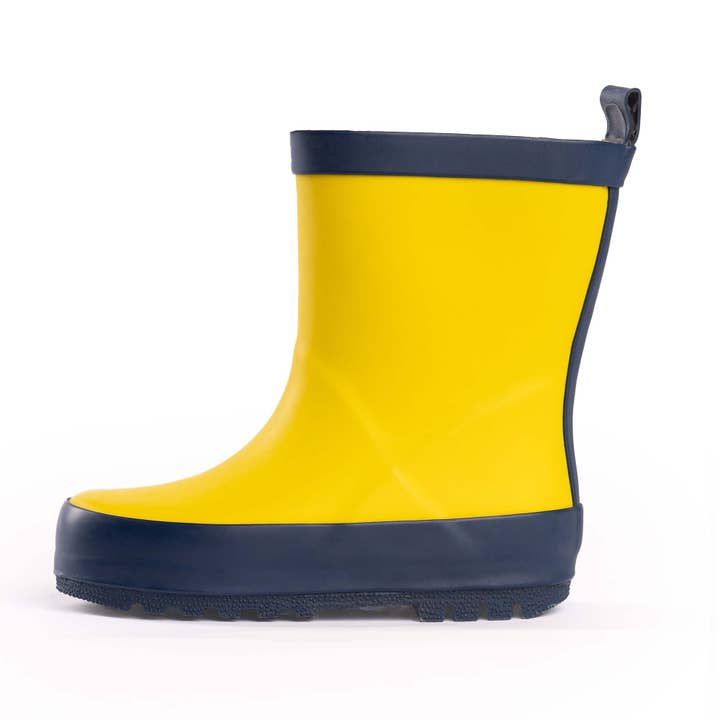 Norty Toddlers Rubber Rain Boots 41541 Yellow-Navy