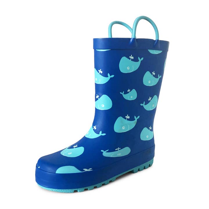 Norty Waterproof Rain Boots 42300 Matte Blue Whales