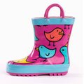 Norty Kids Rubber Printed Rain Boots 40153 Fuchsia Chicks