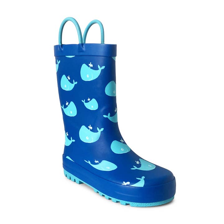 Norty Waterproof Rain Boots 42300 Matte Blue Whales