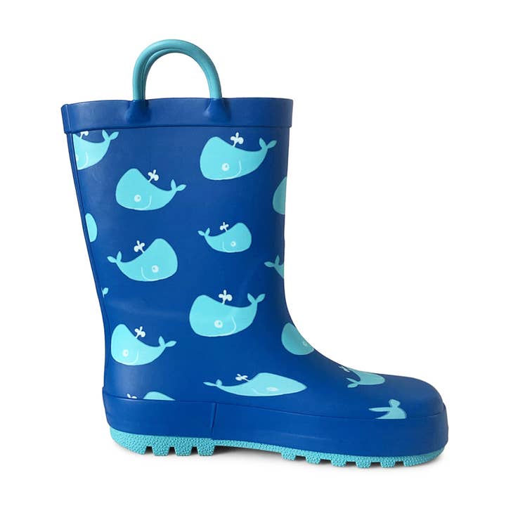 Norty Waterproof Rain Boots 42300 Matte Blue Whales