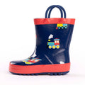 Norty New Toddlers Waterproof Rubber Rain Boots 40927 Navy Trains
