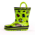 Norty Waterproof Rubber Rain Boots 40553 Green Bugs
